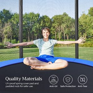 Songmics trampoliini 305cm (10ft), Outdoor Backyard Trampoline, Tüv Rheinland GS -sertifikaatti, Koteloturvaverkko, Jousisuoja, Tikkaat, Kantavuus 150kg, Sininen STR10ft - Image 7